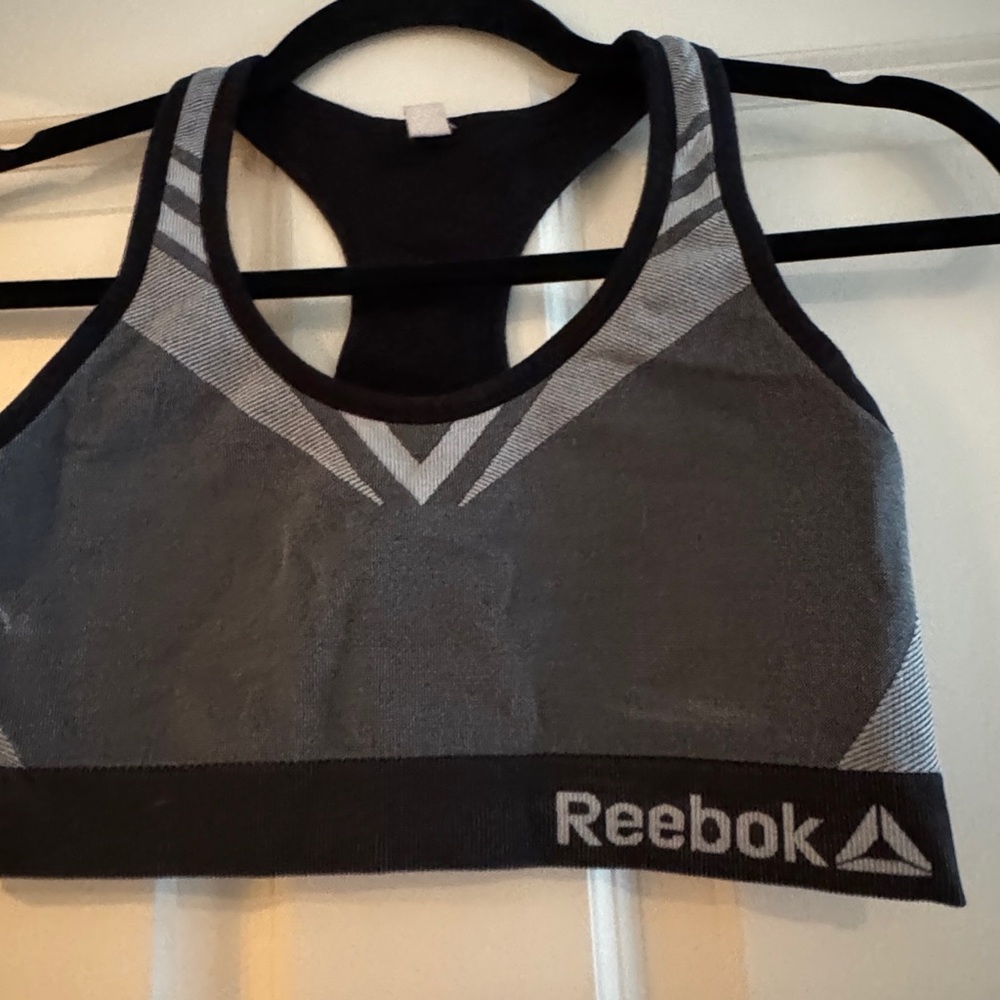 Reebok Charcoal and Black Sports Bra